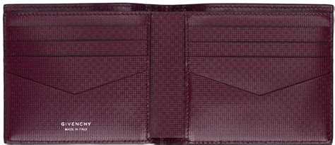 Givenchy: Black & Burgundy Billfold 8CC Wallet 